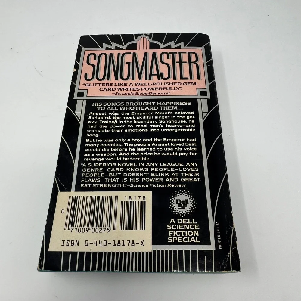 Songmaster Orson Scott Card Novel 1978 Science Fiction Book Excellent Condition